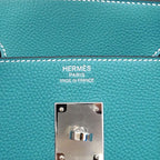 Hermes Handbag Birkin 40 Togo Blue Silver — view 5