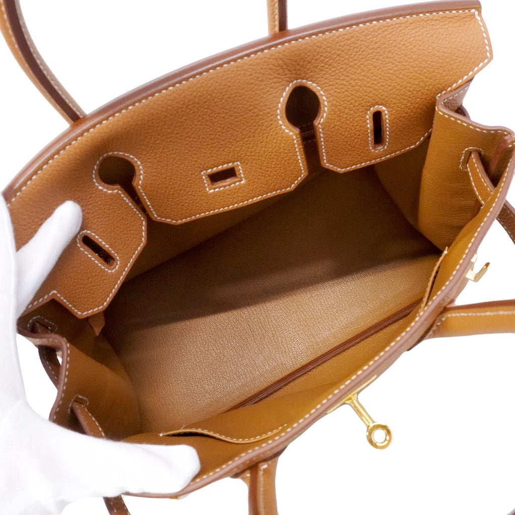 Hermes Handbag Birkin 30 Togo Gold — view 4