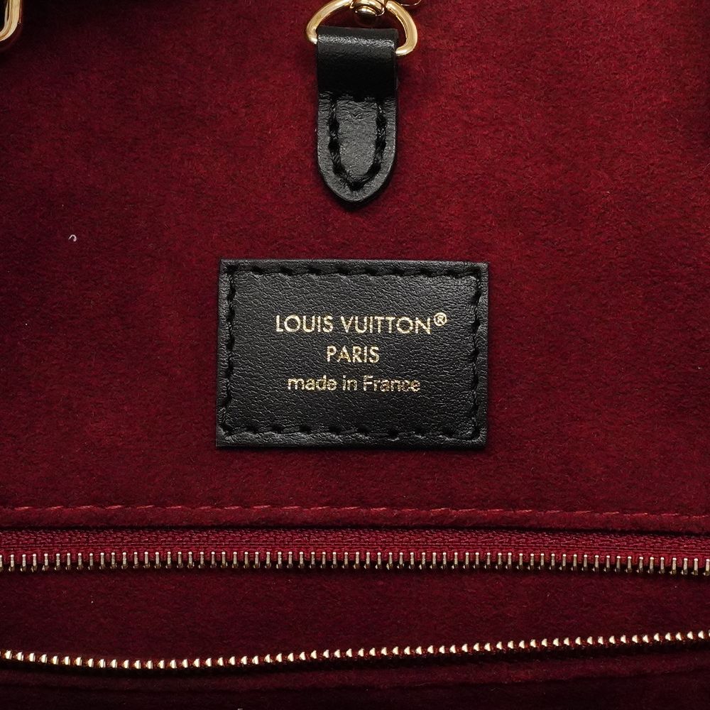 Louis Vuitton Tote Monogram Empreinte Bicolor On The Go MM Black Beige 2-Way — view 5