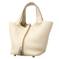 Hermes Handbag Picotin Lock PM Taurillon Clemence Cles Silver