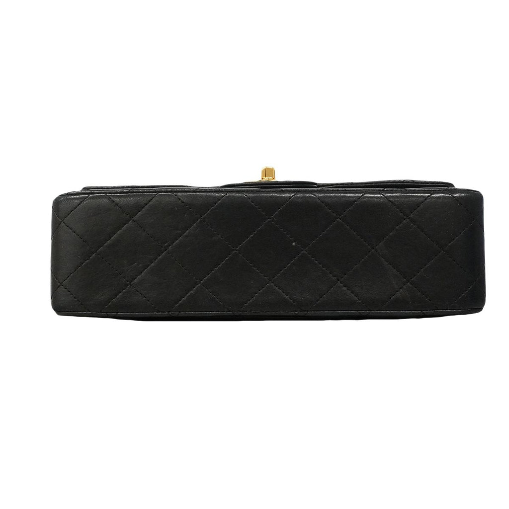Chanel Shoulder Bag Quilted Lambskin Black Gold — view 3