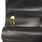 Chanel Shoulder Bag Quilted Lambskin Black Gold — view 8