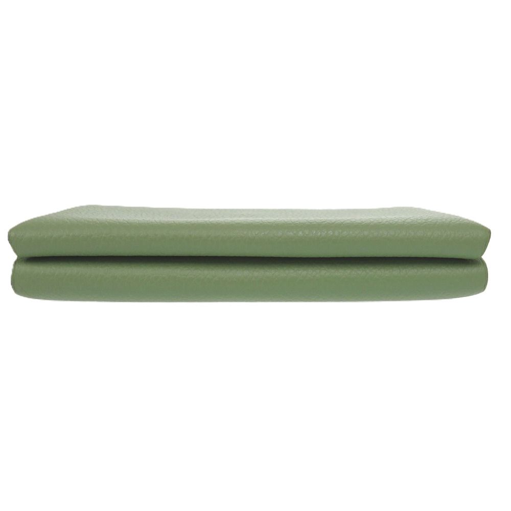 Hermes Calvi Duo Chevre Vert Cricket Card Case Green — view 4