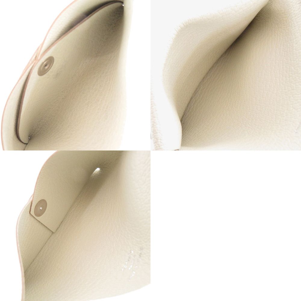 Hermes Calvi Duo Chevre Mushroom Card Case White — view 7