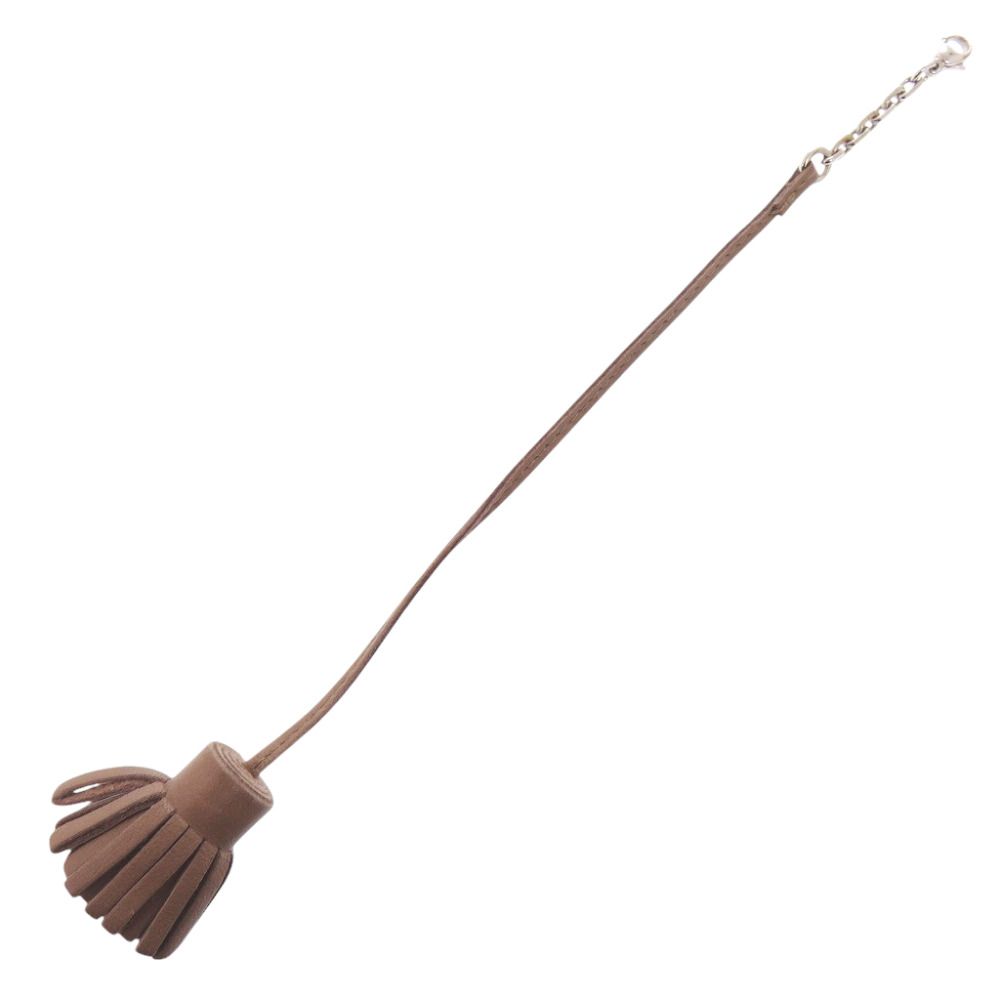 Hermes Carmencita Grand Pom 20 Agno Milo Etoupe Key Holder Brown