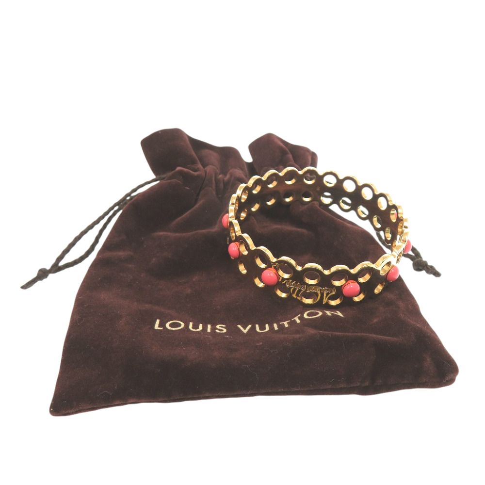 Louis Vuitton Hide and Seek Metal Gold Bangle Bracelet — view 2