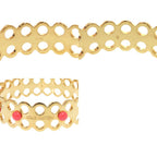 Louis Vuitton Hide and Seek Metal Gold Bangle Bracelet — view 4