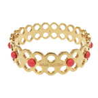 Louis Vuitton Hide and Seek Metal Gold Bangle Bracelet