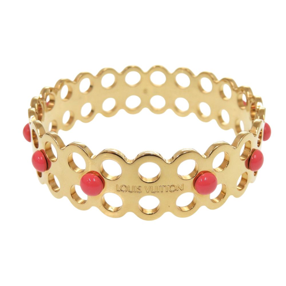 Louis Vuitton Hide and Seek Metal Gold Bangle Bracelet