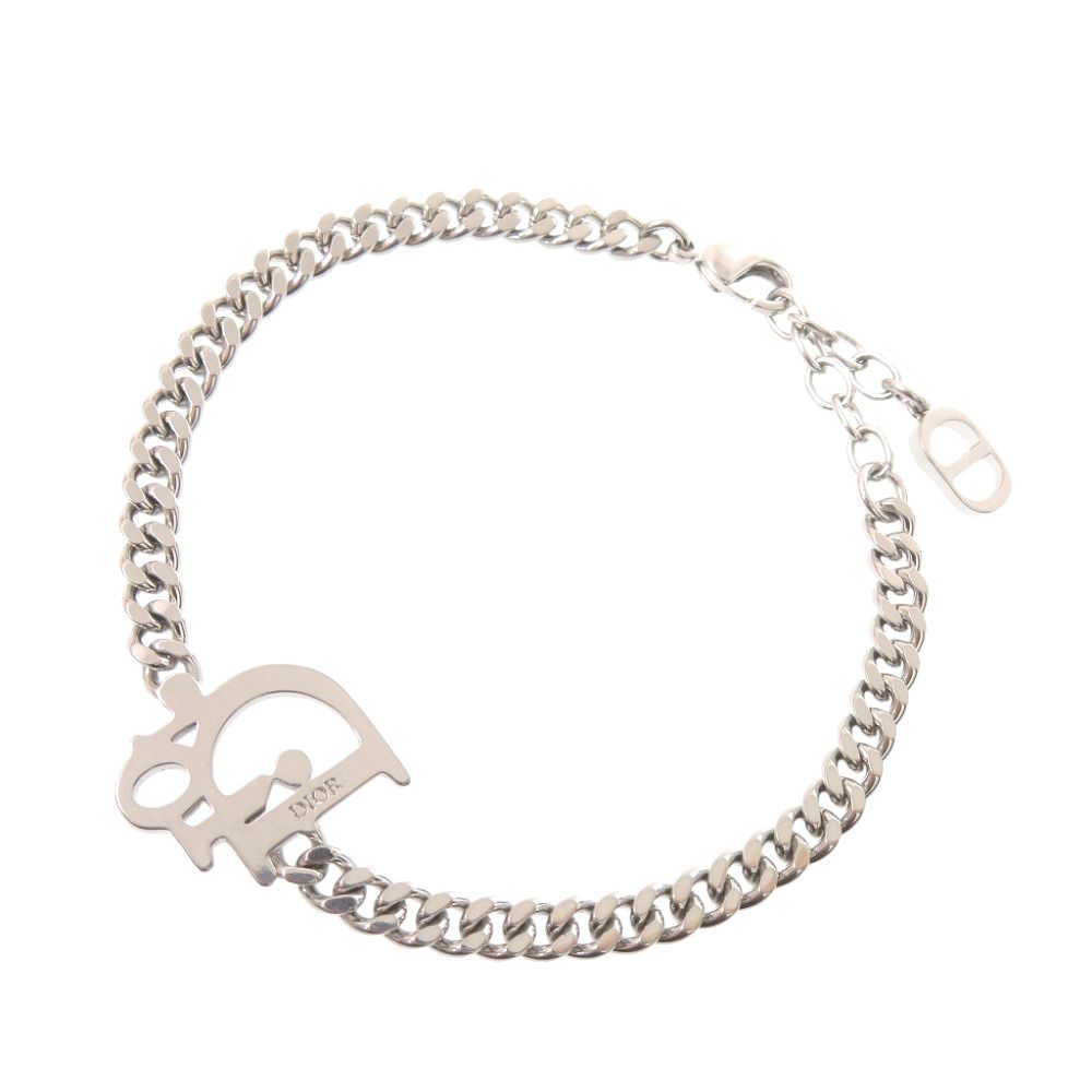 Dior Logo Bracelet Metal Blue Silver — view 3