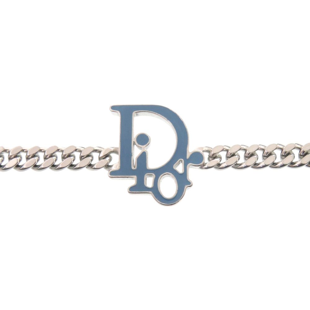 Dior Logo Bracelet Metal Blue Silver — view 4