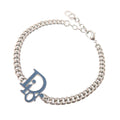 Dior Logo Bracelet Metal Blue Silver