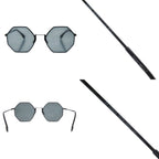 Fendi Octagon Mirror Lens S Metal Black Sunglasses Eyewear — view 5