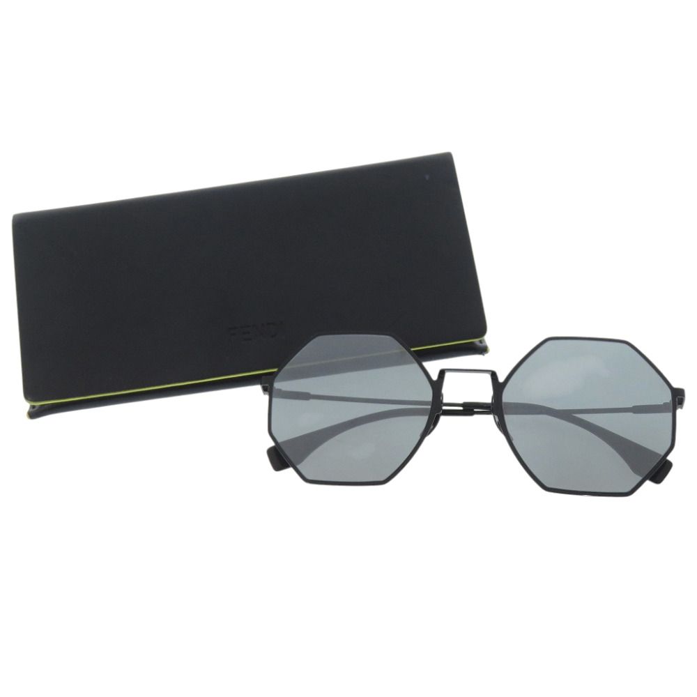 Fendi Octagon Mirror Lens S Metal Black Sunglasses Eyewear — view 2