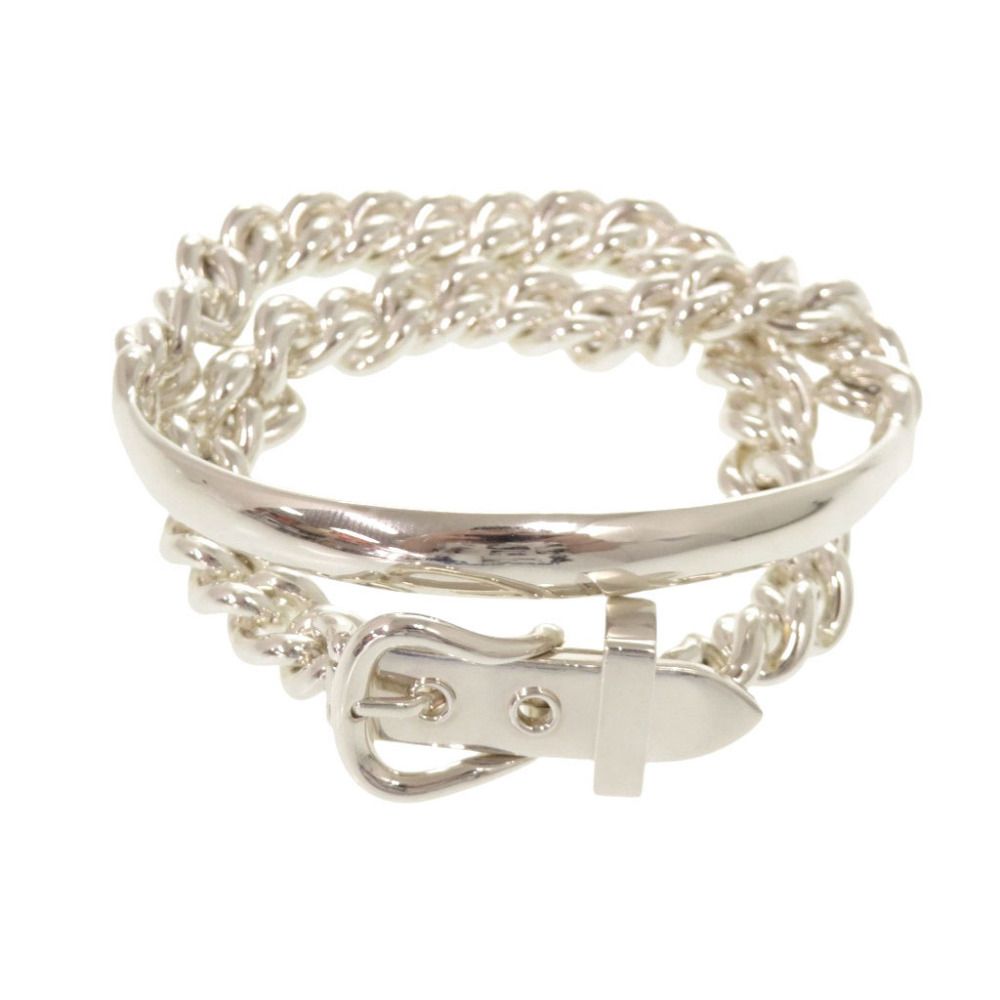 Hermes Book le Cellier Inflexible Double Tour 14 925 Sterling Silver Bracelet