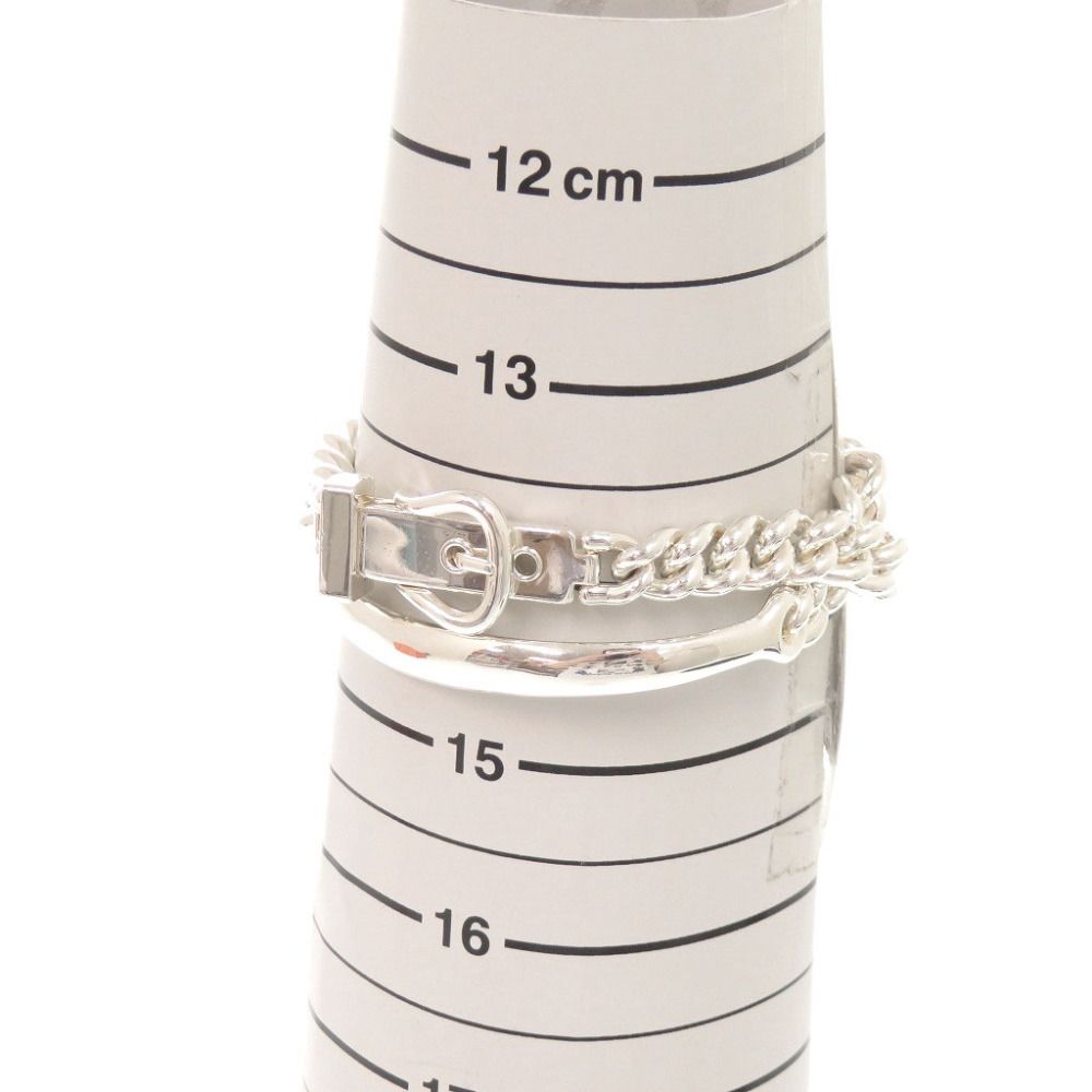 Hermes Book le Cellier Inflexible Double Tour 14 925 Sterling Silver Bracelet — view 9