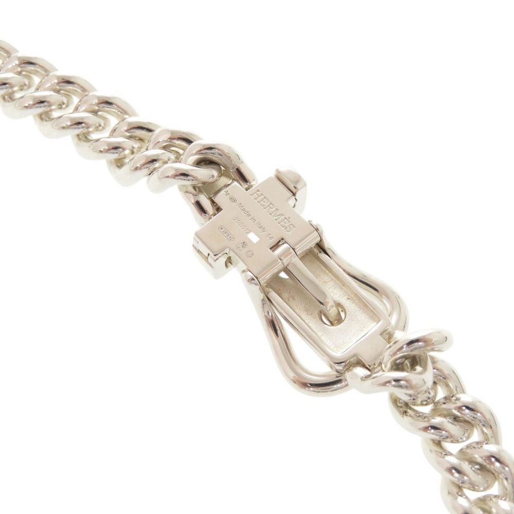 Hermes Book le Cellier Inflexible Double Tour 14 925 Sterling Silver Bracelet — view 7