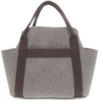 Hermes Sac de Panthere Je Groom Felt Grimoire Silver 2-Way Tote — view 3