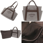 Hermes Sac de Panthere Je Groom Felt Grimoire Silver 2-Way Tote — view 8