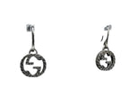 Gucci Earrings Interlocking Hook Silver Arabesque