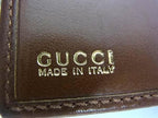 Gucci Wallet Bamboo Flap 035 0 Brown Leather Hook Bifold Vintage Gold — view 6