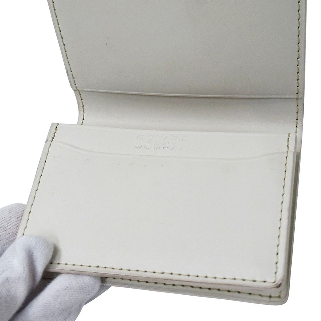 Goyard Card Case Malesherbes White Business Holder — view 7