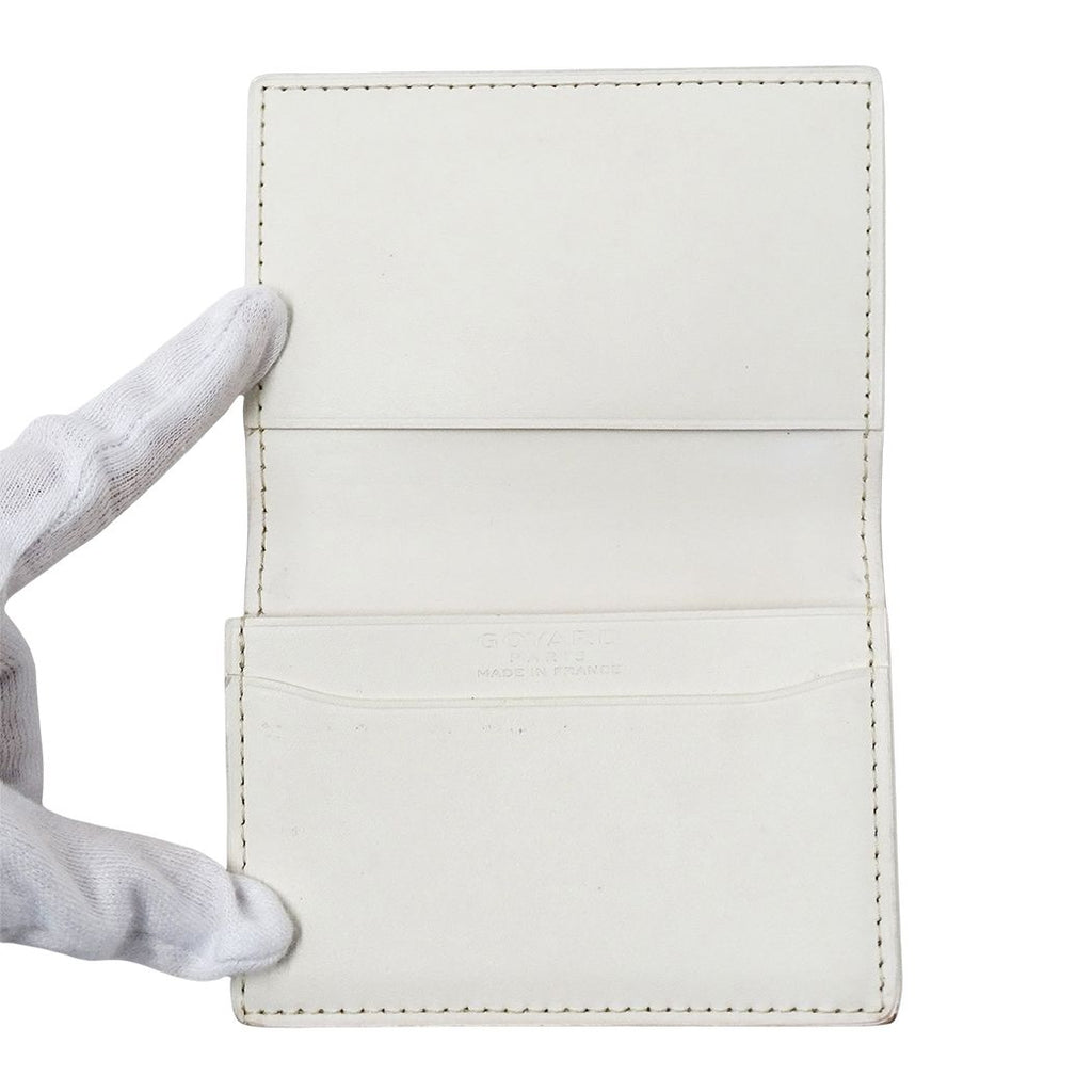 Goyard Card Case Malesherbes White Business Holder — view 4