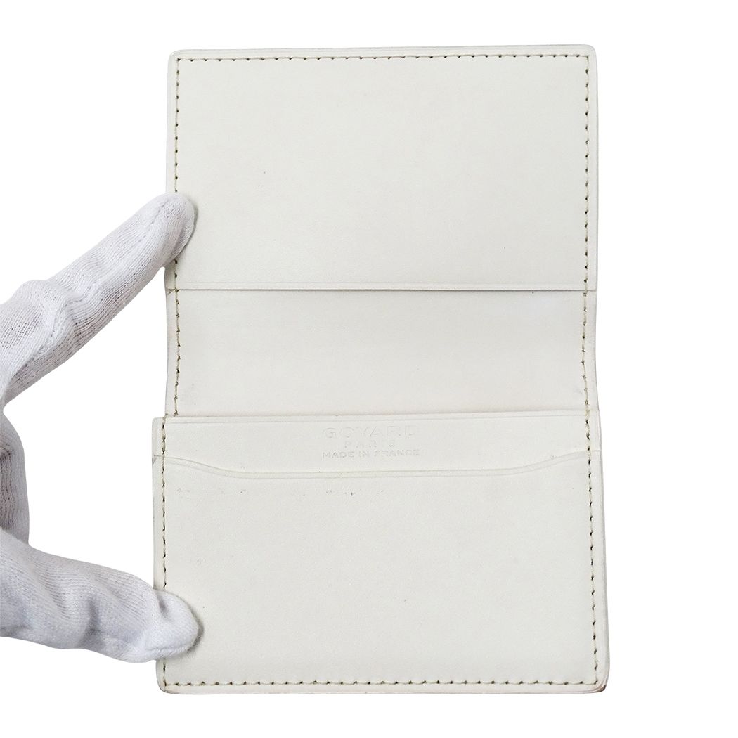 Goyard Card Case Malesherbes White Business Holder — view 4