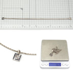 Fendi FF Logo Necklace 51 57 Black Color Enamel Palladium Polished Brass — view 6