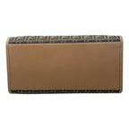 Fendi Tote Large Alvy Leather FF Jacquard Logo Brown Gold — view 5