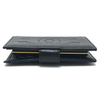 Chanel CC Logo Stitch Caviar Leather Black Wallet — view 6