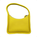 Fendi Handbag Small Leather Selleria Logo Yellow Silver — view 2
