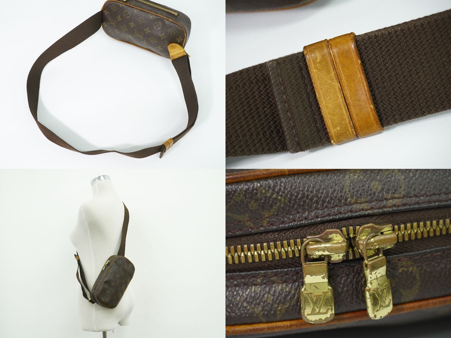 Louis Vuitton LV Pochette Gange Monogram Belt Bag Brown Second — view 6