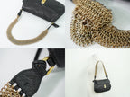 Prada Turnlock Chain Shoulder Bag Leather Black Second — view 6