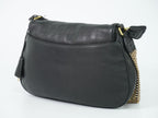 Prada Turnlock Chain Shoulder Bag Leather Black Second — view 2