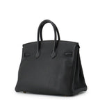 Hermes Birkin 25 Black Gold Togo Handbag — view 2