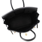 Hermes Birkin 25 Black Gold Togo Handbag — view 5