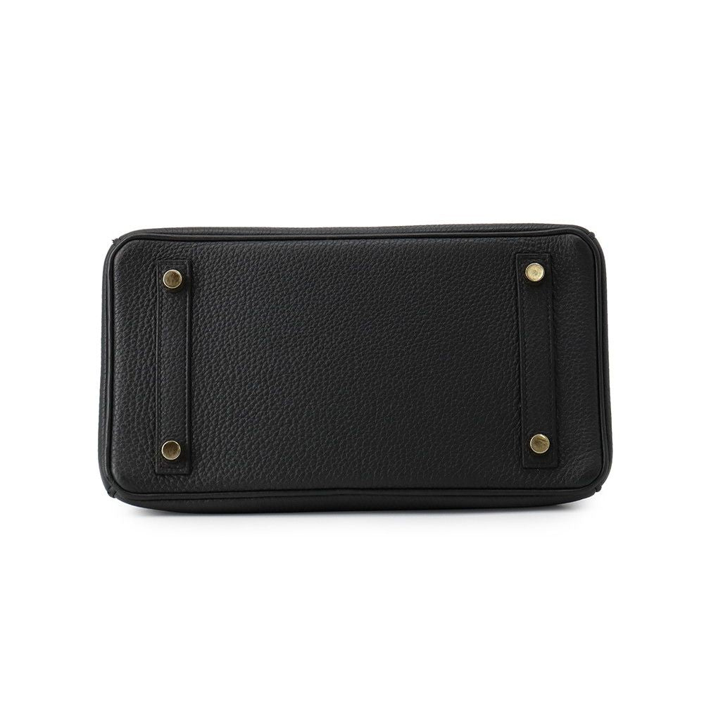 Hermes Birkin 25 Black Gold Togo Handbag — view 3