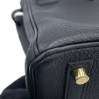 Hermes Birkin 25 Black Gold Togo Handbag — view 8