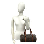 Louis Vuitton Vintage Papillon 30 Monogram Leather Handbag Drum Bag Brown — view 2