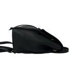 Saint Laurent Vintage YSL Logo Leather Drawstring Backpack Black — view 6