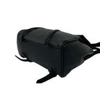 Saint Laurent Vintage YSL Logo Leather Drawstring Backpack Black — view 8