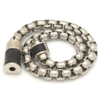 Louis Vuitton Bracelet Chain Monogram L 19 Eclipse Canvas Silver Color Polished — view 3