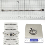 Louis Vuitton Bracelet Chain Monogram L 19 Eclipse Canvas Silver Color Polished — view 7