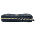 Chanel Coin Case Classic Zip Purse Denim Blue — view 3