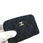 Chanel Coin Case Classic Zip Purse Denim Blue — view 7