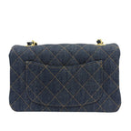 Chanel Shoulder Bag Quilted Mini 20 Denim Indigoblue Blue — view 2