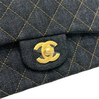 Chanel Shoulder Bag Quilted Mini 20 Denim Indigoblue Blue — view 6