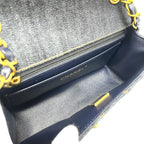 Chanel Shoulder Bag Quilted Mini 20 Denim Indigoblue Blue — view 8