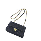 Chanel Shoulder Bag Quilted Mini 20 Denim Indigoblue Blue — view 5